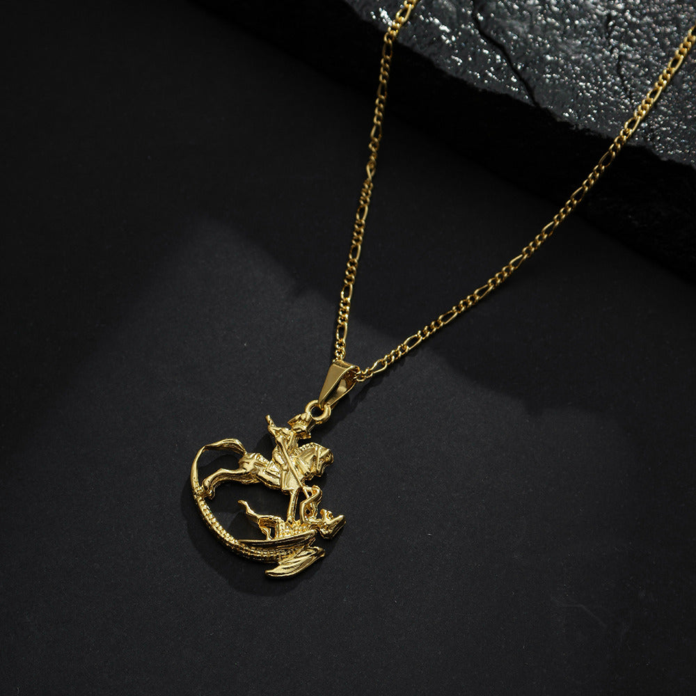 Pingente Dourado São Jorge - Galeria